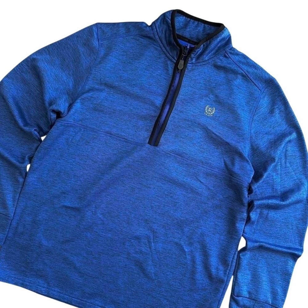 Chaps Golf Mens Blue Heather Quarter Zip‎ Pullover Sweatshirt Size M CHG33KT005